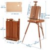 主图_02 Easel for Painting with Palette, Shoulder Strap & Storage, Adjustable Beech Wood Travel Art Easel Stand, Portable Sketchebox Plein-Air Easel for Adults, Artists, Table Top & Floor Use