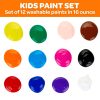 主图_02 Washable Paint for Kids (12ct), Teacher Classroom Must Have, Bulk Paint Set, Nontoxic Kids Arts & Craft Supplies, Back to School Essentials, 16 Oz