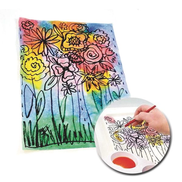 主图_02 Liquid Watercolor Paint, 6 Vivid Colors, 8-oz Flip-Top Bottles, for All Watercolor Painting, Use to Tint Slime, Clay, Glue, Shaving Cream, Non-Toxic. Pack of 6