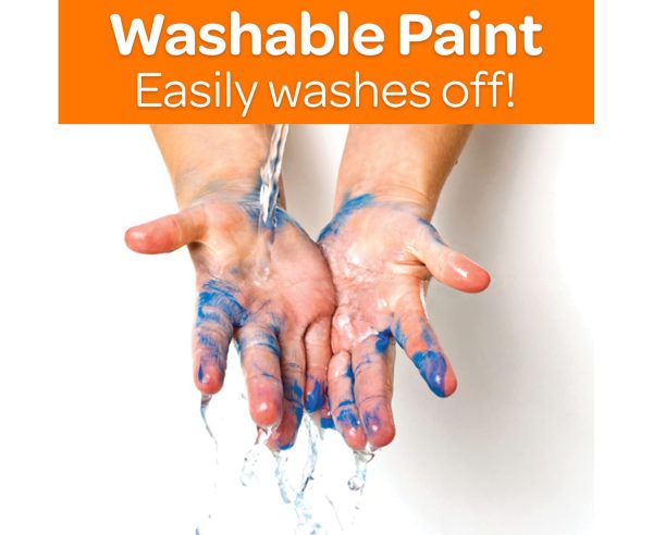 主图_03 Washable Paint for Kids (12ct), Teacher Classroom Must Have, Bulk Paint Set, Nontoxic Kids Arts & Craft Supplies, Back to School Essentials, 16 Oz