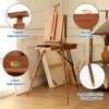 主图_05 Easel for Painting with Palette, Shoulder Strap & Storage, Adjustable Beech Wood Travel Art Easel Stand, Portable Sketchebox Plein-Air Easel for Adults, Artists, Table Top & Floor Use