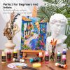 主图_05 100 Colors Acrylic Paint, 2oz/60ml Bottles, Include 2 Sets of 12 Paint Brushes, 1 Art Sponge & Palette, Premium for Artists, Beginners & Kids on Canvas Rocks Wood Ceramic