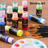 主图_09 100 Colors Acrylic Paint, 2oz/60ml Bottles, Include 2 Sets of 12 Paint Brushes, 1 Art Sponge & Palette, Premium for Artists, Beginners & Kids on Canvas Rocks Wood Ceramic